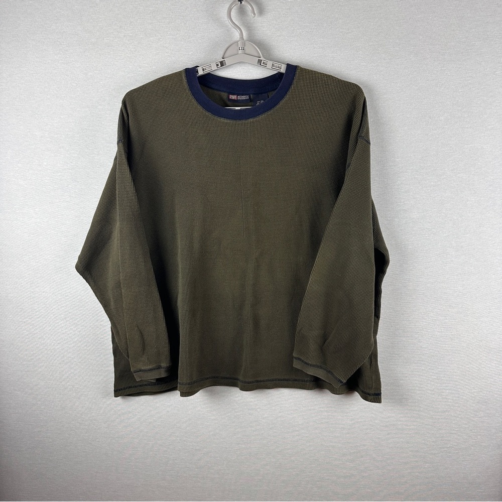 Faded Glory men's Shirt, long sleeve. crewneck, color green, 2XL